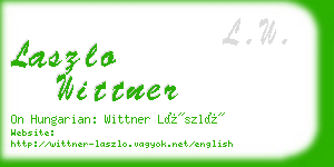 laszlo wittner business card